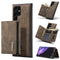 For Samsung Galaxy S22 Ultra 5G DG.MING M1 Series 3-Fold Multi Card Wallet + Magnetic Phone Case(Coffee)
