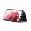 For Samsung Galaxy S22 5G DG.MING M2 Series 3-Fold Multi Card Bag + Magnetic Back Cover Phone Case(Coffee)