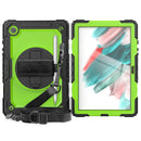 For Samsung Galaxy Tab A8 10.5 2021 X200 / X205 Silicone + PC Tablet Case(Yellow Green + Black)