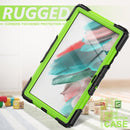 For Samsung Galaxy Tab A8 10.5 2021 X200 / X205 Silicone + PC Tablet Case(Yellow Green + Black)