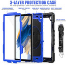 For Samsung Galaxy Tab A8 10.5 2021 X200 / X205 Silicone + PC Tablet Case(Blue + Black)