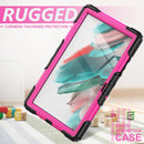 For Samsung Galaxy Tab A8 10.5 2021 X200 / X205 Silicone + PC Tablet Case(Rose Red + Black)