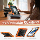 For Samsung Galaxy Tab A8 10.5 2021 X200 / X205 Silicone + PC Tablet Case(Black + Orange)