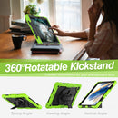For Samsung Galaxy Tab A8 10.5 2021 X200 / X205 Silicone + PC Tablet Case(Black + Yellow Green)