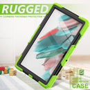 For Samsung Galaxy Tab A8 10.5 2021 X200 / X205 Silicone + PC Tablet Case(Black + Yellow Green)