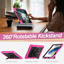 For Samsung Galaxy Tab A8 10.5 2021 X200 / X205 Silicone + PC Tablet Case(Black + Rose Red)