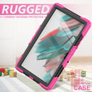 For Samsung Galaxy Tab A8 10.5 2021 X200 / X205 Silicone + PC Tablet Case(Black + Rose Red)