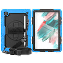 For Samsung Galaxy Tab A8 10.5 2021 X200 / X205 Silicone + PC Tablet Case(Black + Light Blue)