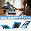 For Samsung Galaxy Tab A8 10.5 2021 X200 / X205 Silicone + PC Tablet Case(Black + Light Blue)