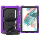For Samsung Galaxy Tab A8 10.5 2021 X200 / X205 Silicone + PC Tablet Case(Black + Purple)