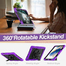 For Samsung Galaxy Tab A8 10.5 2021 X200 / X205 Silicone + PC Tablet Case(Black + Purple)