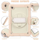 For Samsung Galaxy Tab A8 10.5 2021 X200 / X205 Silicone + PC Tablet Case(Beige + Rose Gold)
