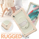 For Samsung Galaxy Tab A8 10.5 2021 X200 / X205 Silicone + PC Tablet Case(Beige + Rose Gold)