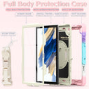 For Samsung Galaxy Tab A8 10.5 2021 X200 / X205 Silicone + PC Tablet Case(Beige + Camouflage Pink)
