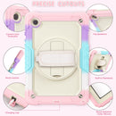 For Samsung Galaxy Tab A8 10.5 2021 X200 / X205 Silicone + PC Tablet Case(Beige + Camouflage Pink)