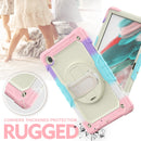 For Samsung Galaxy Tab A8 10.5 2021 X200 / X205 Silicone + PC Tablet Case(Beige + Camouflage Pink)