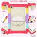For Samsung Galaxy Tab A8 10.5 2021 X200 / X205 Silicone + PC Tablet Case(Beige + Camouflage Red)