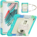 For Samsung Galaxy Tab A8 10.5 2021 X200 / X205 Silicone + PC Tablet Case(Beige + Camouflage Blue)