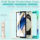 For Samsung Galaxy Tab A8 10.5 2021 X200 / X205 Silicone + PC Tablet Case(Beige + Camouflage Blue)