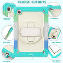 For Samsung Galaxy Tab A8 10.5 2021 X200 / X205 Silicone + PC Tablet Case(Beige + Camouflage Blue)