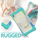 For Samsung Galaxy Tab A8 10.5 2021 X200 / X205 Silicone + PC Tablet Case(Beige + Camouflage Blue)
