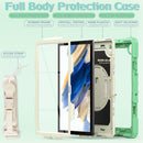 For Samsung Galaxy Tab A8 10.5 2021 X200 / X205 Silicone + PC Tablet Case(Beige + Light Green)
