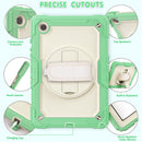 For Samsung Galaxy Tab A8 10.5 2021 X200 / X205 Silicone + PC Tablet Case(Beige + Light Green)
