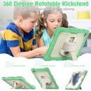 For Samsung Galaxy Tab A8 10.5 2021 X200 / X205 Silicone + PC Tablet Case(Beige + Light Green)