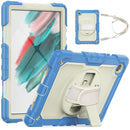 For Samsung Galaxy Tab A8 10.5 2021 X200 / X205 Silicone + PC Tablet Case(Beige + Cyan)
