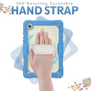 For Samsung Galaxy Tab A8 10.5 2021 X200 / X205 Silicone + PC Tablet Case(Beige + Cyan)