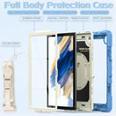 For Samsung Galaxy Tab A8 10.5 2021 X200 / X205 Silicone + PC Tablet Case(Beige + Cyan)