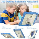 For Samsung Galaxy Tab A8 10.5 2021 X200 / X205 Silicone + PC Tablet Case(Beige + Cyan)