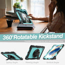 For Samsung Galaxy Tab A8 10.5 2021 X200 / X205 Silicone + PC Tablet Case(Light Blue + Black)