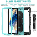 For Samsung Galaxy Tab A8 10.5 2021 X200 / X205 Silicone + PC Tablet Case(Light Blue + Black)