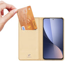 For Xiaomi 12 / 12X / 12S DUX DUCIS Skin Pro Series Horizontal Flip Leather Phone Case(Gold)