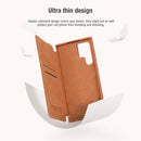 For Samsung Galaxy S22 Ultra 5G NILLKIN QIN Series Pro Sliding Camera Cover Design Leather Phone Case(Black)