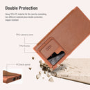 For Samsung Galaxy S22 Ultra 5G NILLKIN QIN Series Pro Sliding Camera Cover Design Leather Phone Case(Black)