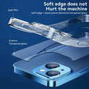 TPU + Tempered Glass Shockproof Phone Case For iPhone 13(Transparent)
