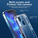TPU + Tempered Glass Shockproof Phone Case For iPhone 13(Transparent)