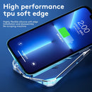 TPU + Tempered Glass Shockproof Phone Case For iPhone 13(Transparent)