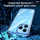 TPU + Tempered Glass Shockproof Phone Case For iPhone 13 Pro Max(Transparent)