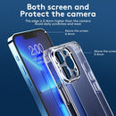 TPU + Tempered Glass Shockproof Phone Case For iPhone 13 Pro Max(Transparent)