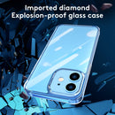 TPU + Tempered Glass Shockproof Phone Case For iPhone 12 Pro(Transparent)
