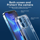TPU + Tempered Glass Shockproof Phone Case For iPhone 12 Pro Max(Transparent)