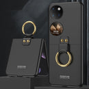 For Huawei P50 Pocket GKK Ultra-thin Full Coverage Phone Case with Ring(Black)