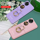 For Huawei P50 Pocket GKK Ultra-thin Full Coverage Phone Case with Ring(Gold)