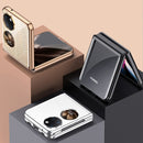 For Huawei P50 Pocket GKK Transparent TPU + Plating Phone Case(Gold)