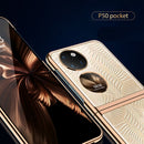 For Huawei P50 Pocket GKK Transparent TPU + Plating Phone Case(Silver)