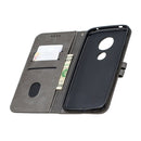 For Moto G6 Play E5 Stitching Style 2-Color Cow Texture Horizontal Flip PU Leather Case with Holder & Card Slot & Lanyard(Gray)