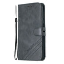 For Moto G6 Play E5 Stitching Style 2-Color Cow Texture Horizontal Flip PU Leather Case with Holder & Card Slot & Lanyard(Black)